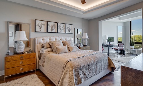 Bedroom options to fit every lifestyle bedroom with bed and lamps