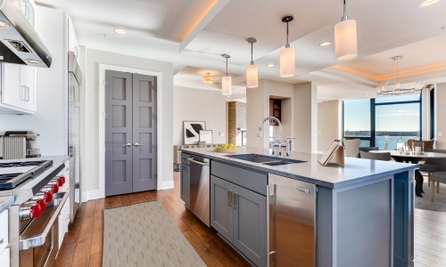 Spacious kitchens with thoughtful details kitchen with large island and a sink
